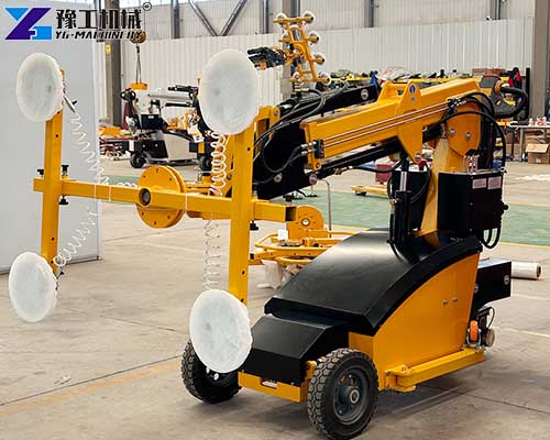 glass lift robot at factory