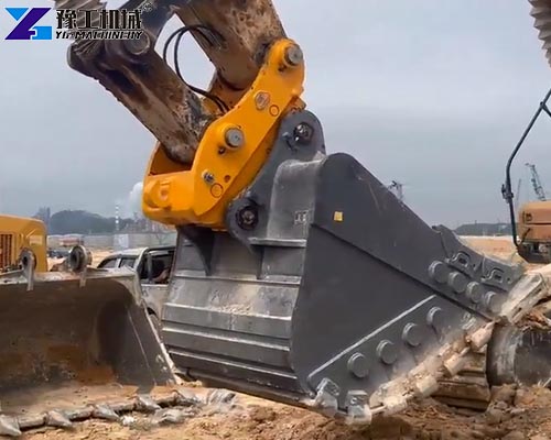 mini excavator quick hitch with bucket