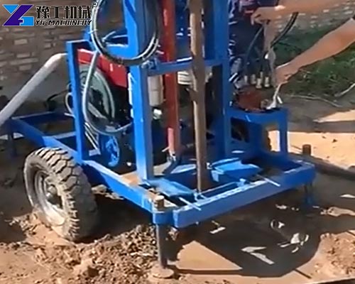 portable well drilling equipment operation
