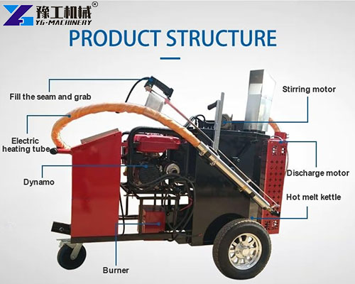 road crack sealing machine structure