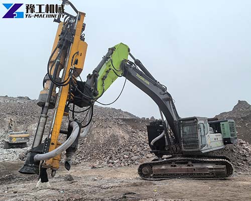 rock drill and splitter operation
