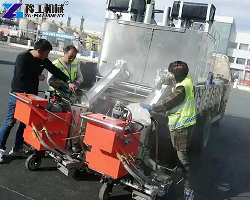 road line marking machine operation